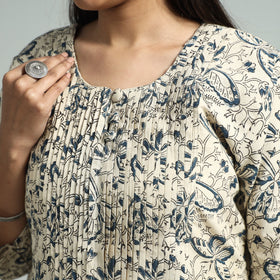 Pedana Kalamkari Hand Block Printed Kurta