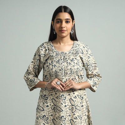 Pedana Kalamkari Hand Block Printed Kurta