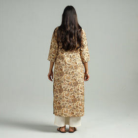 Buy Pedana Kalamkari Hand Block Printed Cotton Kurta 58 Online at iTokri.com