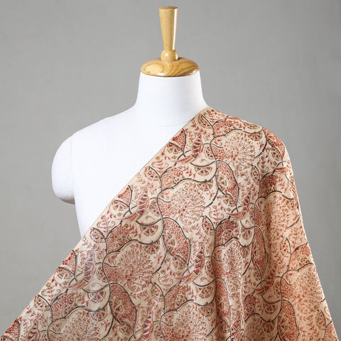  Pedana Kalamkari Block Printed Chanderi Silk Fabric