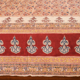 Buy Pedana Kalamkari Block Printed Cotton Double Bedcover (107 x 88 in) Online at iTokri.com