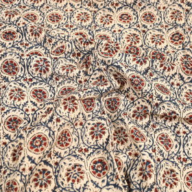 Buy Pedana Kalamkari Block Printed Cotton Double Bed Cover (111 x 91 in) 07 Online at iTokri.com