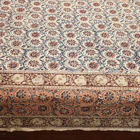 Buy Pedana Kalamkari Block Printed Cotton Double Bed Cover (111 x 91 in) 07 Online at iTokri.com