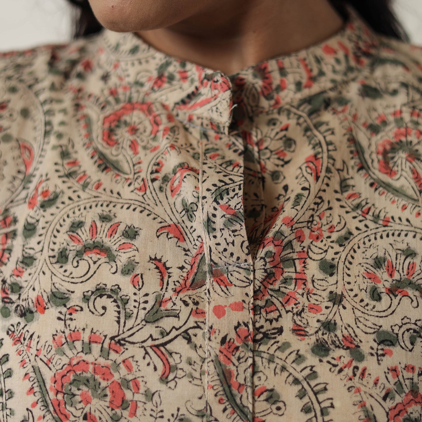 Buy Pedana Kalamkari Block Printed Cotton Dress 16 Online at iTokri.com