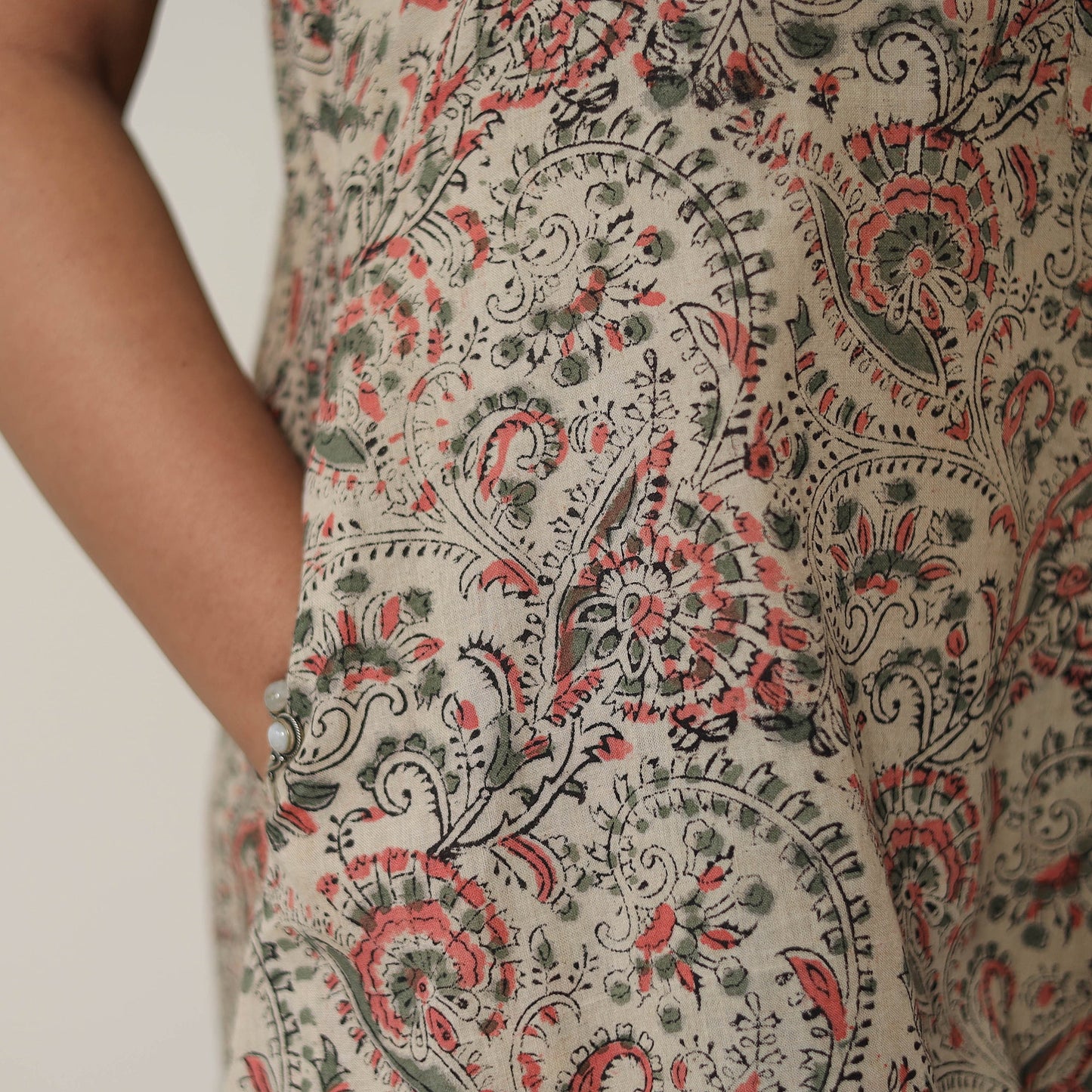 Buy Pedana Kalamkari Block Printed Cotton Dress 16 Online at iTokri.com
