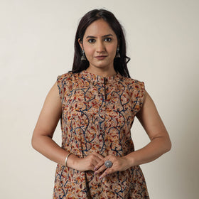  Pedana Kalamkari Block Printed Cotton Dress 17 