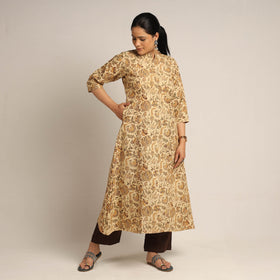 Buy Pedana Kalamkari Block Printed Cotton Kurta with Palazzo Set Online at iTokri.com