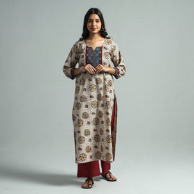  Pedana Kalamkari Block Printed Cotton Kurta with Palazzo Set 