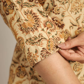 Buy Pedana Kalamkari Block Printed Cotton Kurta with Palazzo Set Online at iTokri.com
