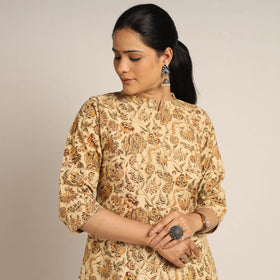 Buy Pedana Kalamkari Block Printed Cotton Kurta with Palazzo Set Online at iTokri.com
