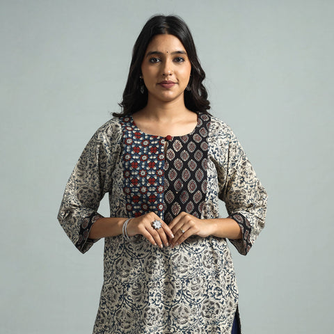  Pedana Kalamkari Block Printed Cotton Kurta with Palazzo Set 
