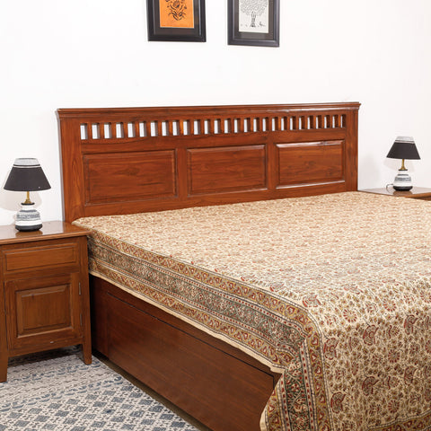  Pedana Kalamkari Block Printing Cotton Double Bed Cover Online at iTokri.com