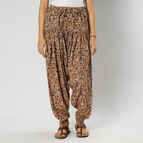 Buy Pedana Kalamkari Block Printing Cotton Elasticated Salwar Online at iTokri.com