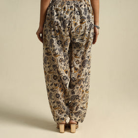  Beige Pedana Block Print Mul Cotton Kalamkari Salwar