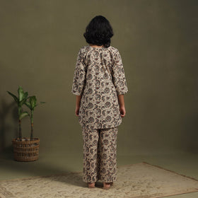 Beige - pedana natural dyed kalamkari co-ord set 07
