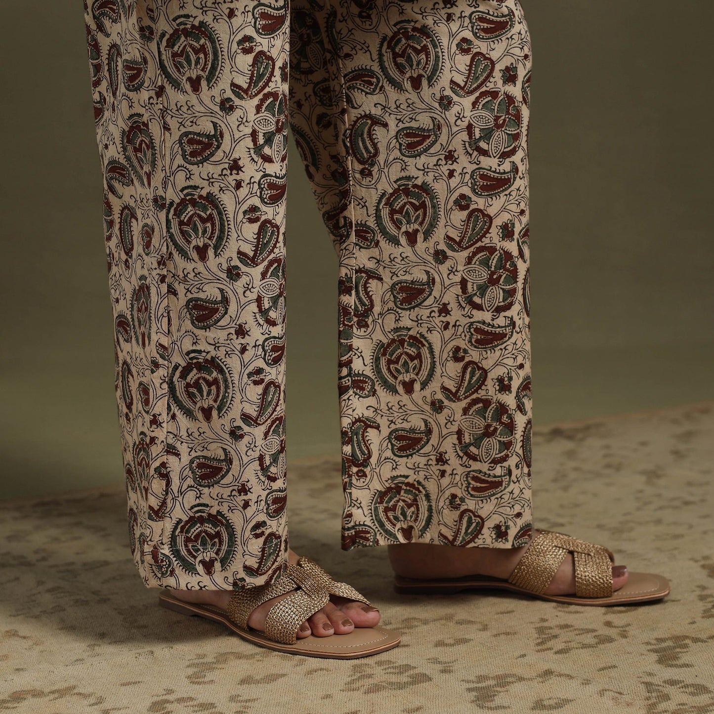 Beige - pedana natural dyed kalamkari co-ord set 07