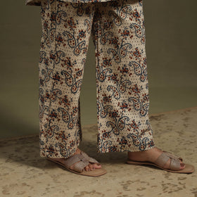 Beige Pedana Natural Dyed Block Print Kalamkari Co-ord Set 
