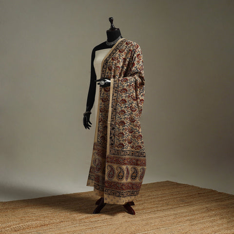 Pedana natural dyed cotton kalamkari dupatta 07