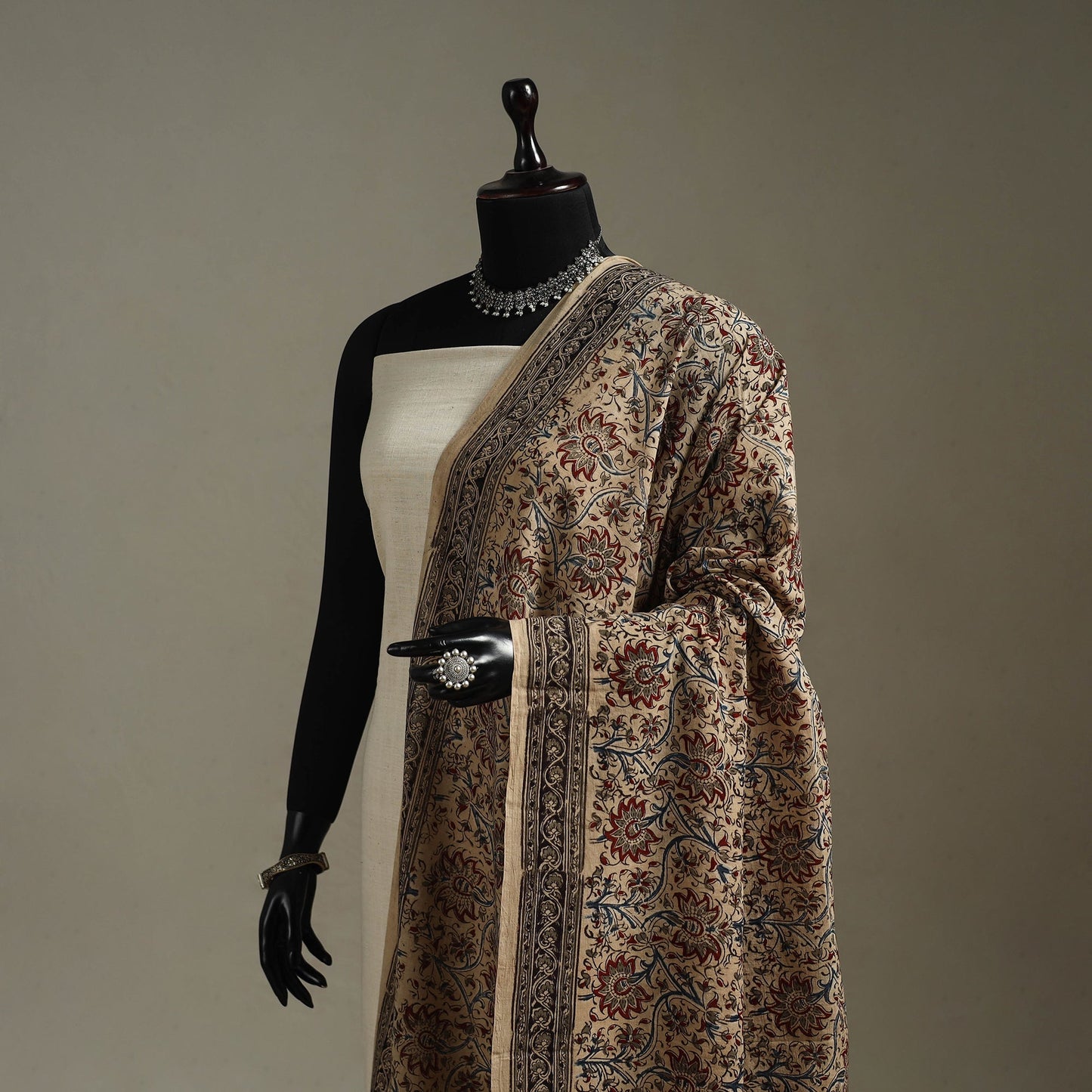 Pedana natural dyed cotton kalamkari dupatta 10