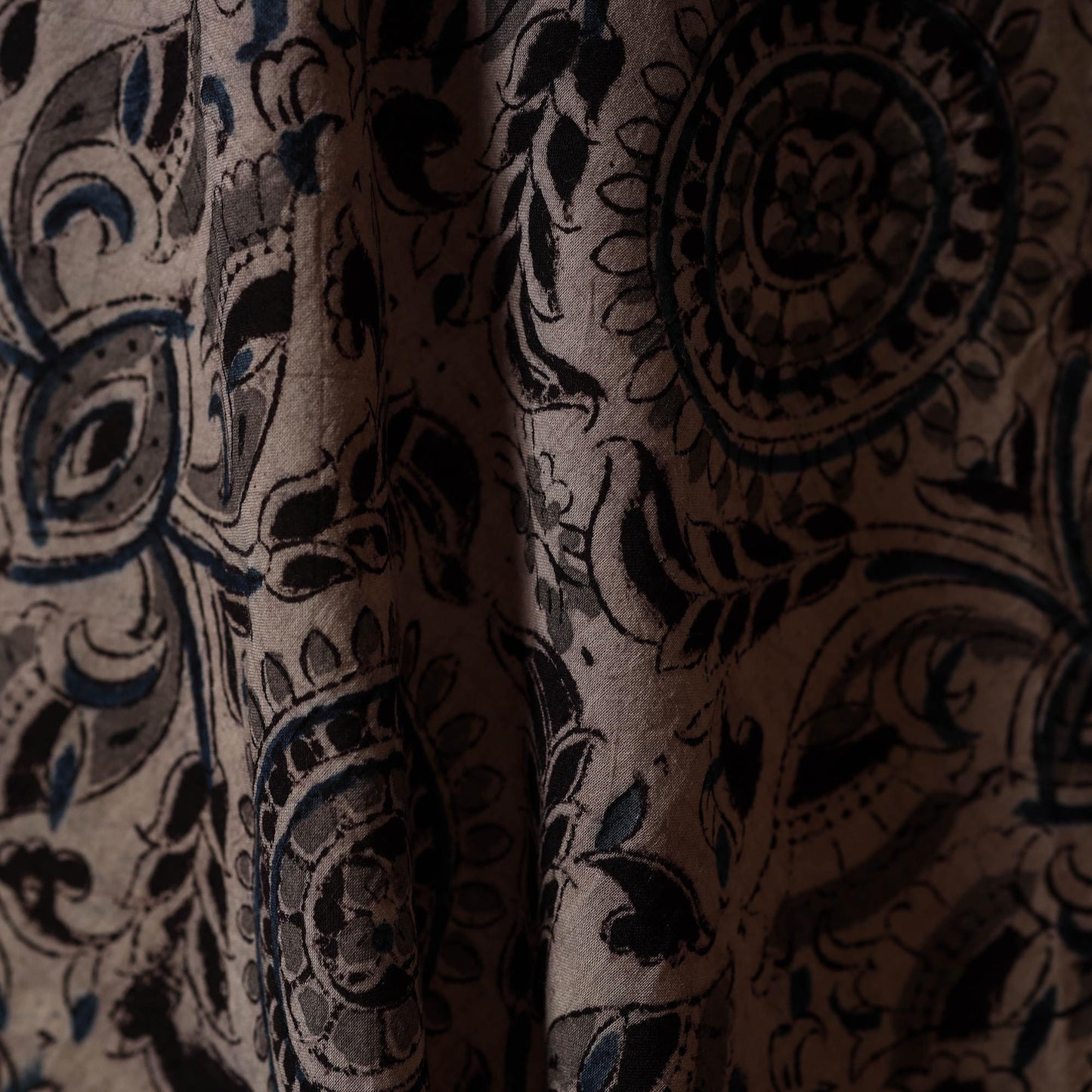 Pedana natural dyed cotton kalamkari fabric 02 - handcrafted