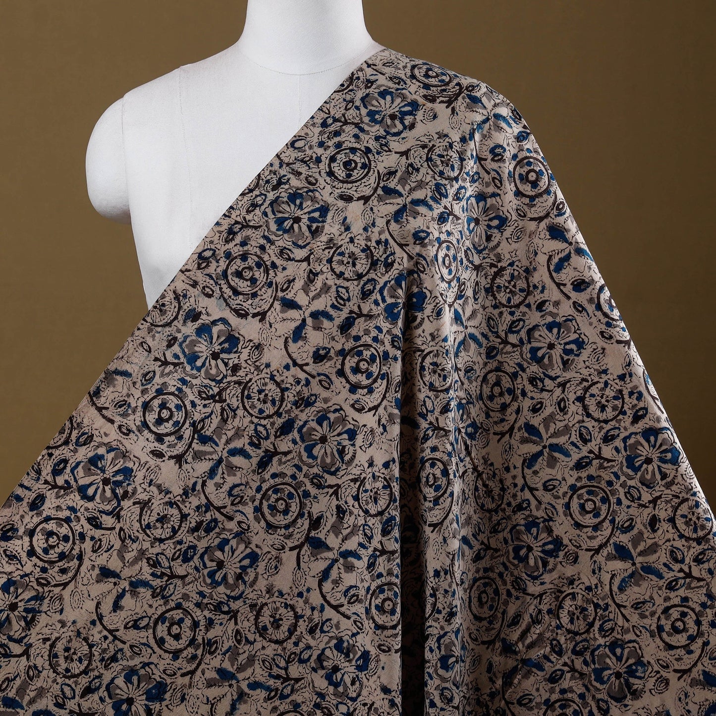 Pedana natural dyed cotton kalamkari fabric 03 - handcrafted