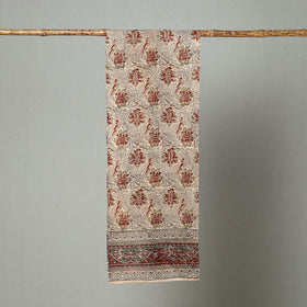 Pedana Block Print Natural Dyed Cotton Kalamkari Stole