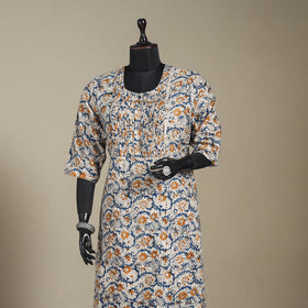 Beige - pedana natural dyed cotton straight pintuck