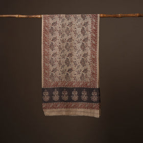 Pedana natural dyed hand wool kalamkari stole 04