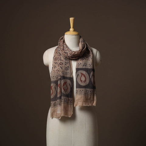 Pedana natural dyed hand wool kalamkari stole 10