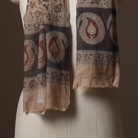 Pedana natural dyed hand wool kalamkari stole 10