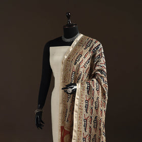 Orange - pedana natural dyed hand kalamkari dupatta