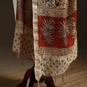 Orange - pedana natural dyed hand kalamkari dupatta
