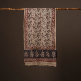 Pedana natural dyed hand wool kalamkari stole 04