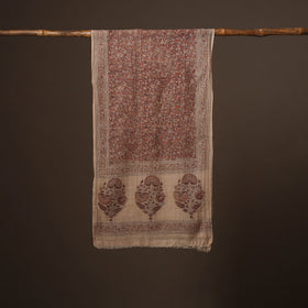 Pedana natural dyed hand wool kalamkari stole 09