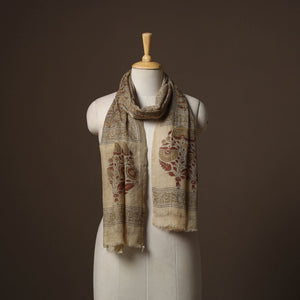 Pedana natural dyed hand wool kalamkari stole 11