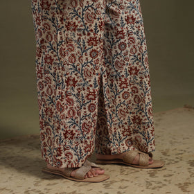 Beige Pedana Natural Dyed Block Print Kalamkari Co-ord Set 