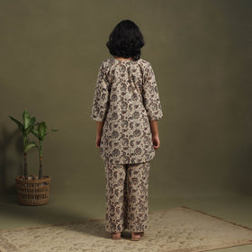 Beige - pedana natural dyed kalamkari co-ord set 07