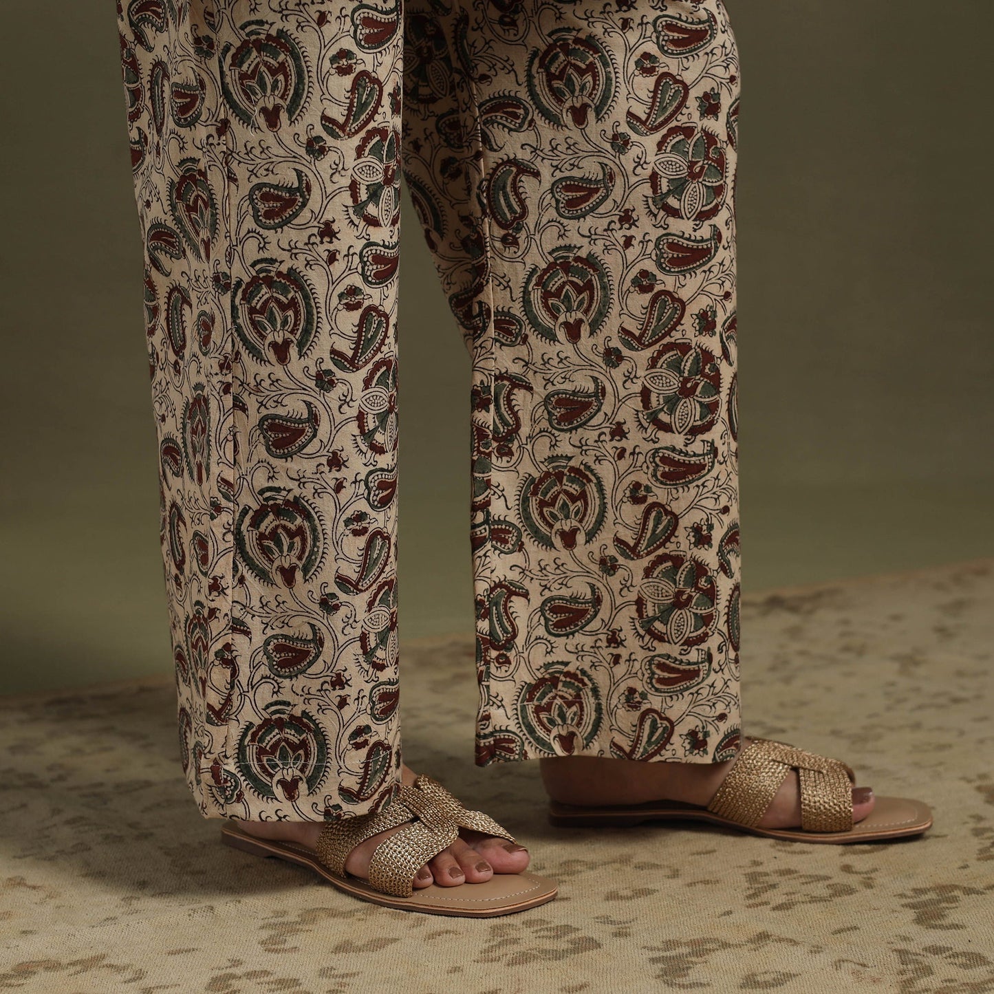 Beige - pedana natural dyed kalamkari co-ord set 07