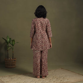 Beige - pedana natural dyed kalamkari co-ord set 13