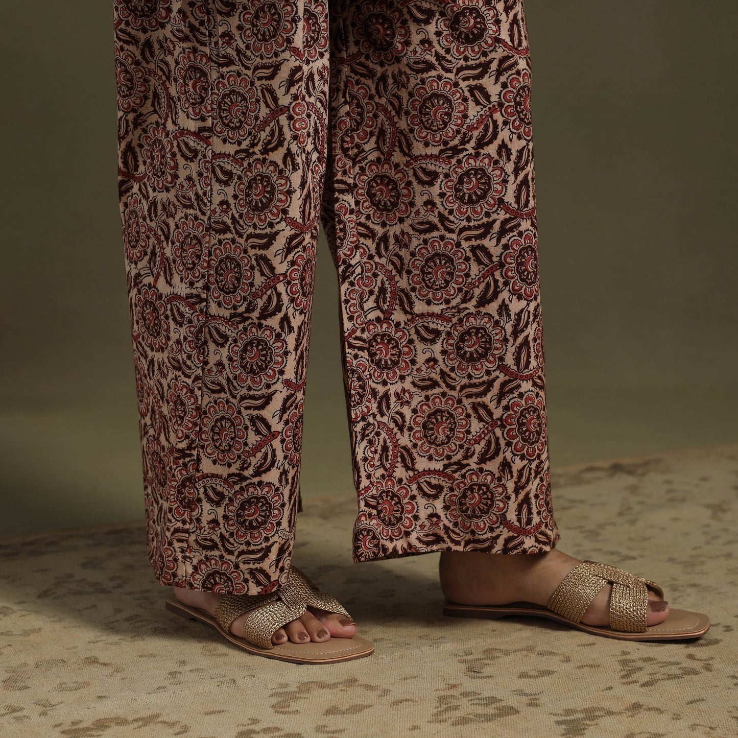 Beige - pedana natural dyed kalamkari co-ord set 13