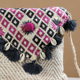 Beige Phulkari Hand Embroidered Jute Sling Bag