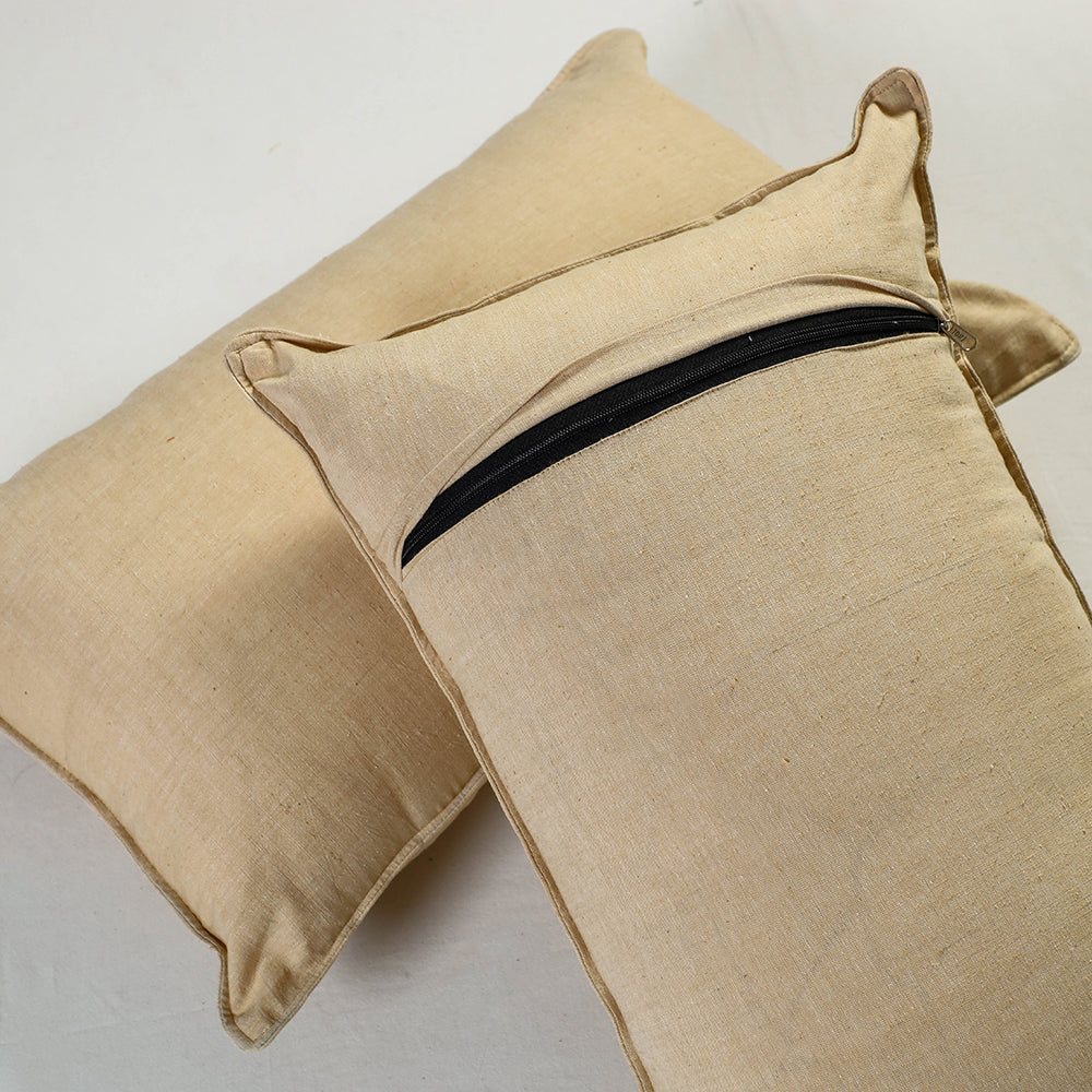 Piege - Fine Cotton Handloom Set of 2 Pillow Covers (26 x 16 in)
