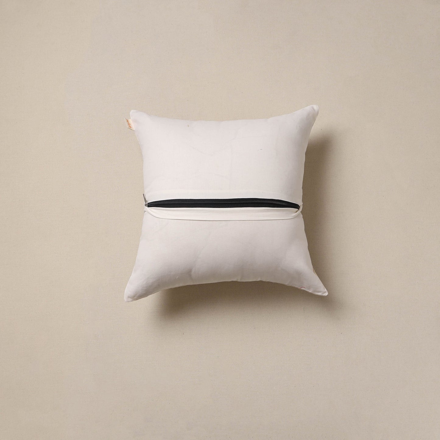 Plain chanderi silk cushion cover 22 - handcrafted