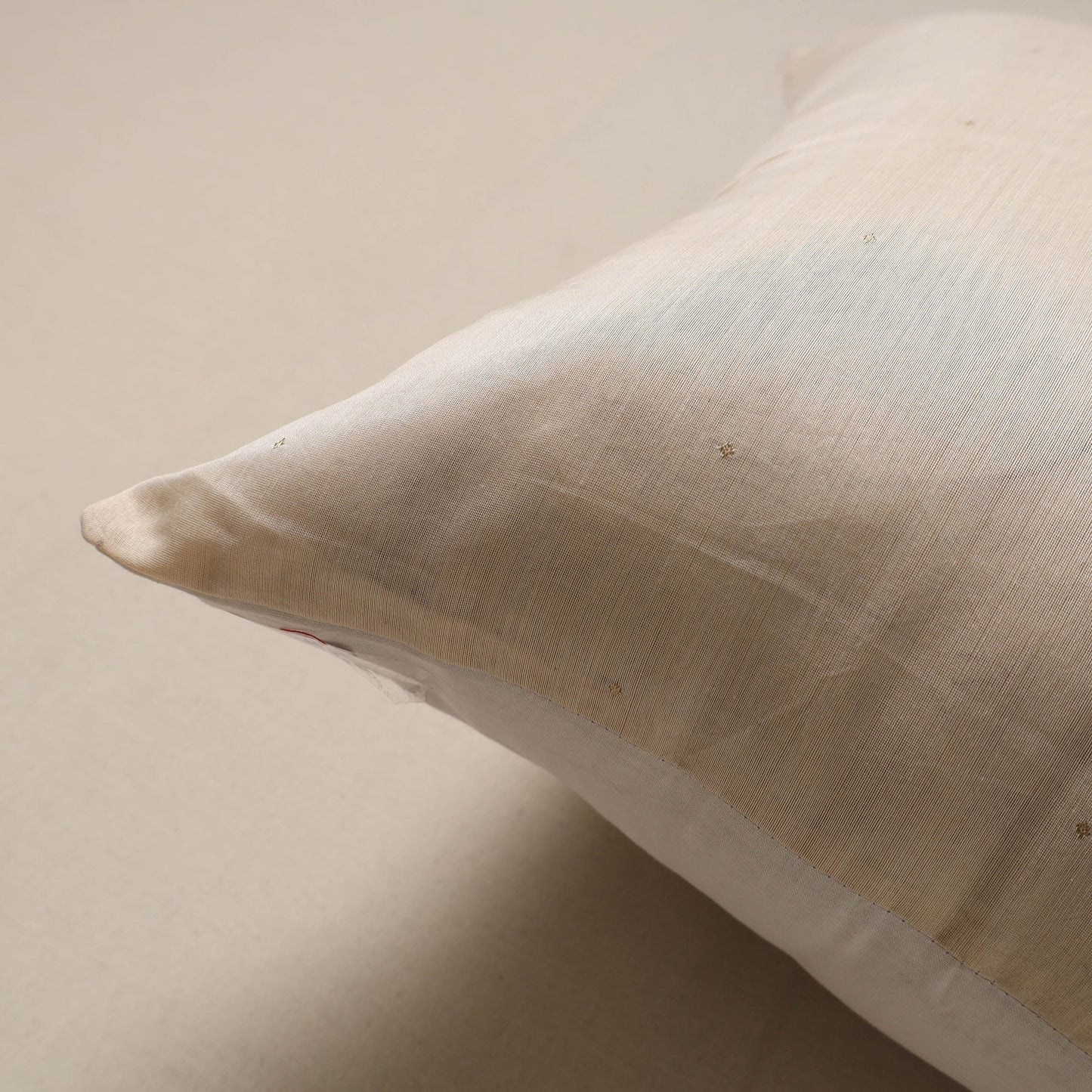 Plain chanderi silk cushion cover 22 - handcrafted