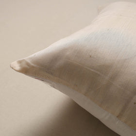 Plain chanderi silk cushion cover 22 - handcrafted