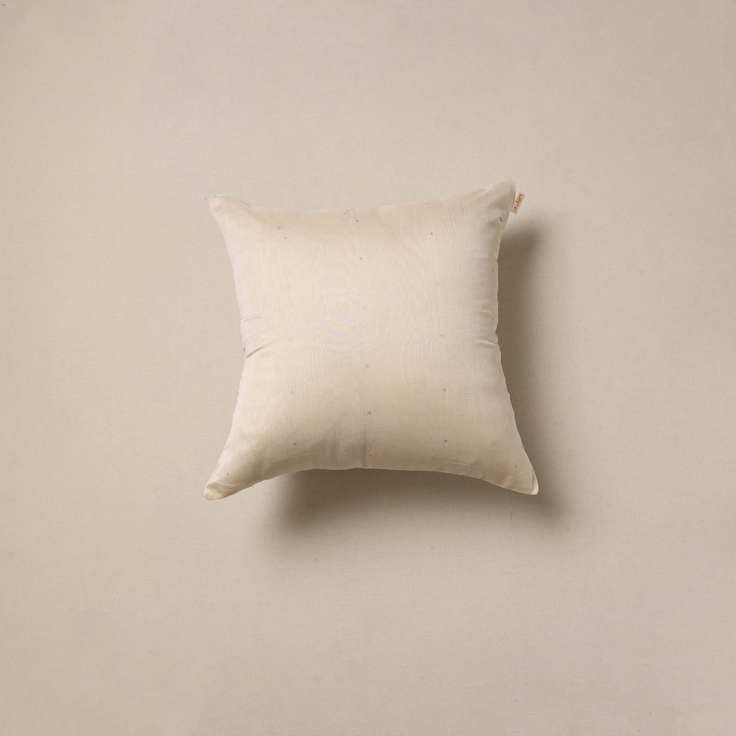 Plain chanderi silk cushion cover 22 - handcrafted