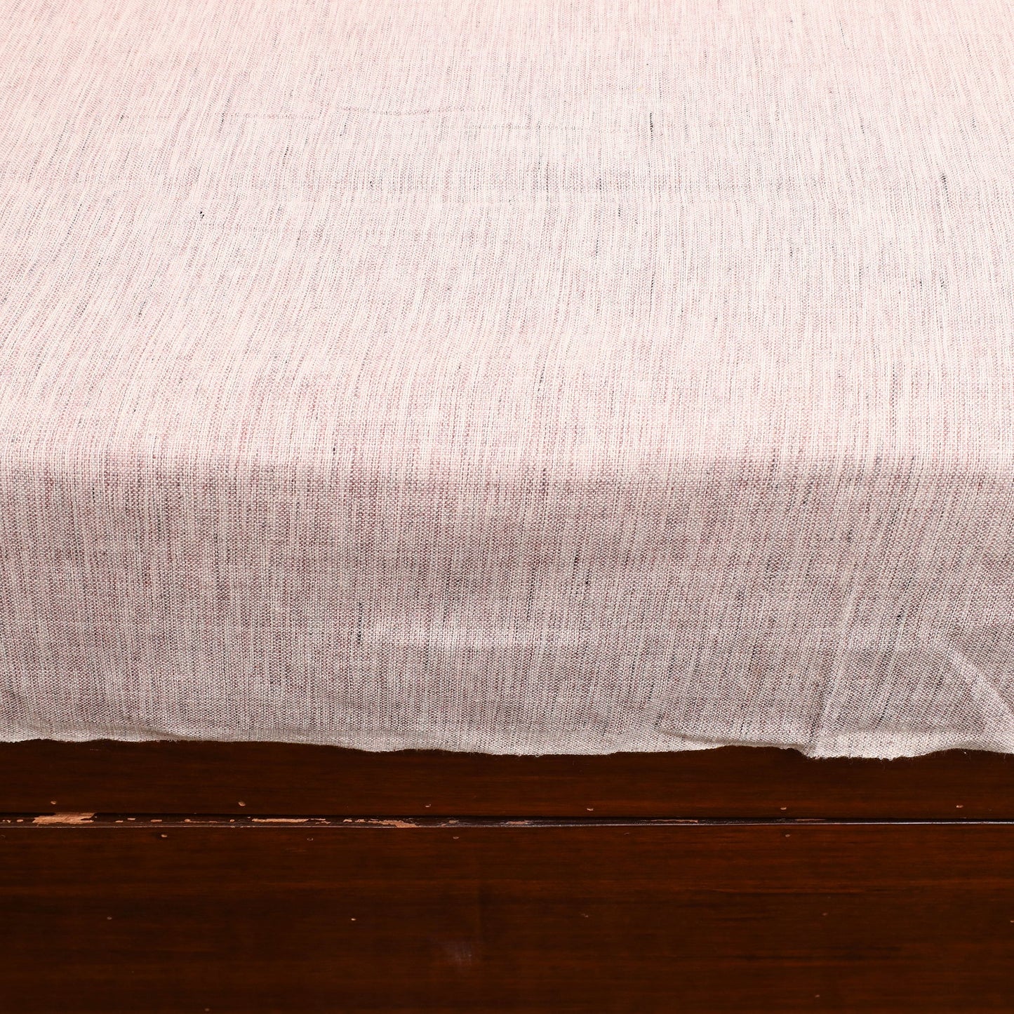 Beige - Plain Cotton Double Handloom Bed Cover (98 x 90 in) 03