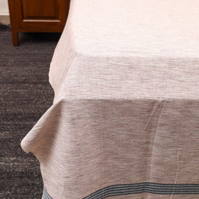 Beige - Plain Cotton Double Handloom Bed Cover (98 x 90 in) 03