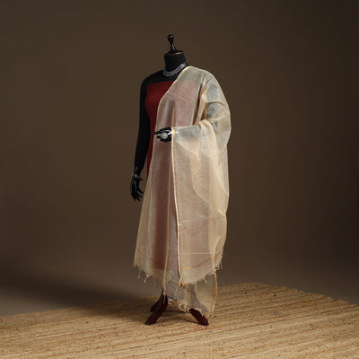 Plain cotton kota doria dupatta 25 - handcrafted