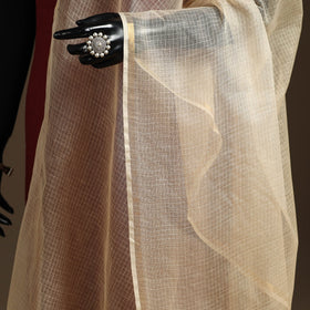 Plain cotton kota doria dupatta 25 - handcrafted